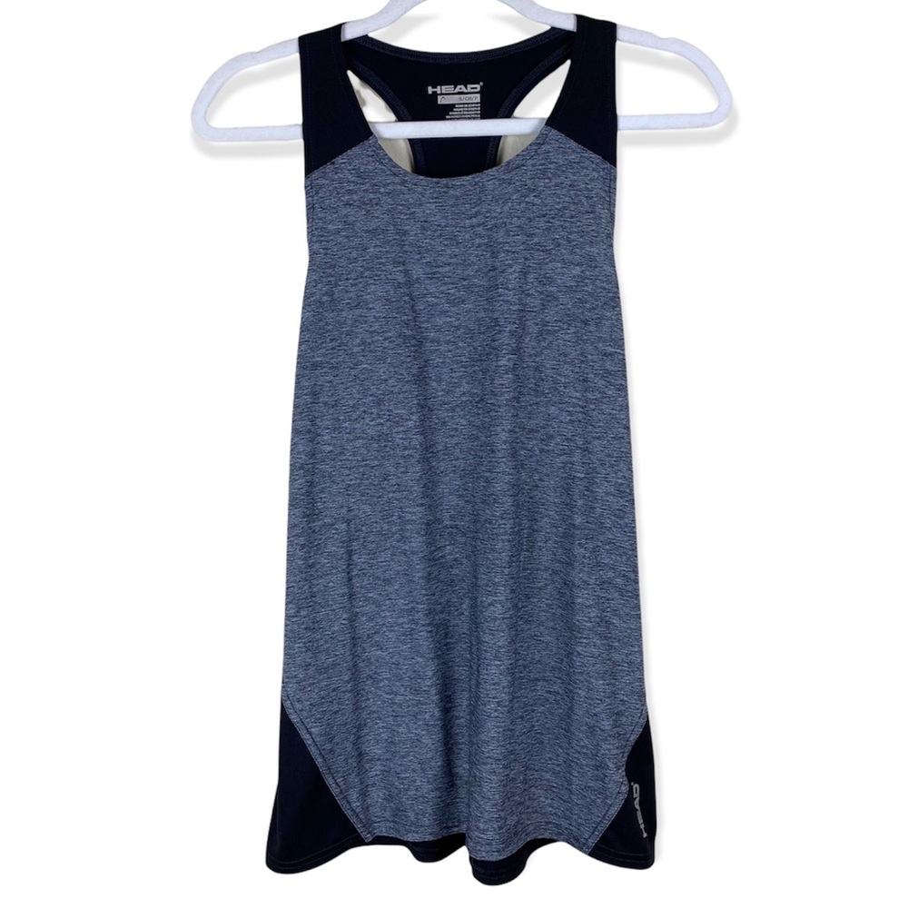 Head Size Small (4-6) Color Black & Gray Athletic Workout Gym Tank Top